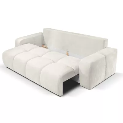 Rozkládací dvoumístná pohovka TRURO - světlá béžová 2