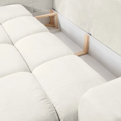 Rozkládací dvoumístná pohovka TRURO - světlá béžová 2