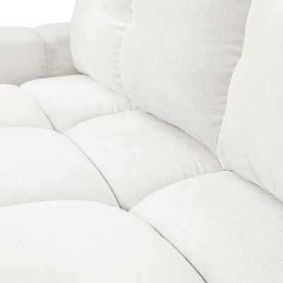 Rozkládací dvoumístná pohovka TRURO - krémová