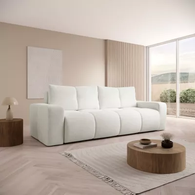 Rozkládací dvoumístná pohovka TRURO - krémová