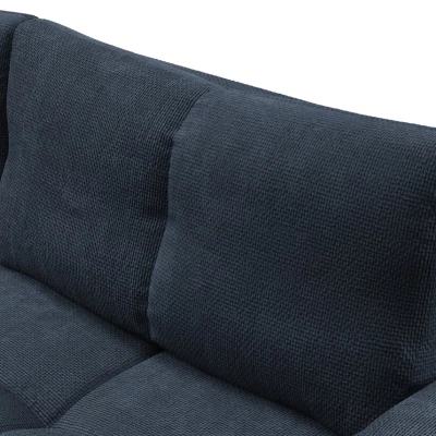 Rozkládací dvoumístná pohovka TRURO - modrá