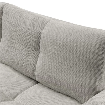 Rozkládací dvoumístná pohovka TRURO - stříbrná