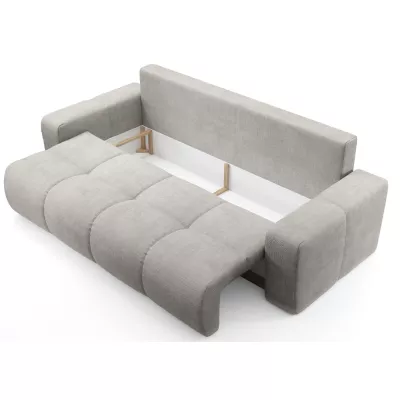 Rozkládací dvoumístná pohovka TRURO - stříbrná