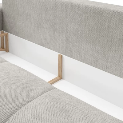 Rozkládací dvoumístná pohovka TRURO - stříbrná