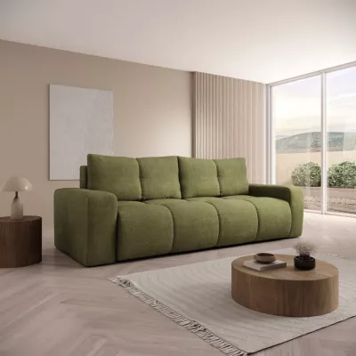 Rozkládací dvoumístná pohovka TRURO - olivová