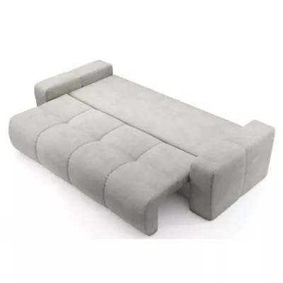 Rozkládací dvoumístná pohovka TRURO - stříbrná