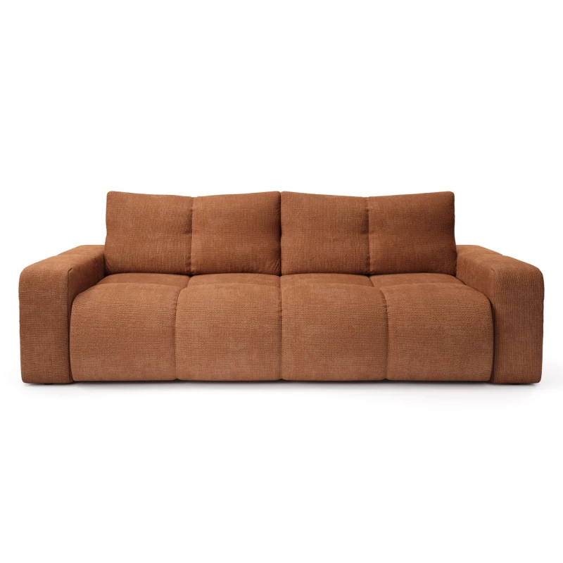 Rozkládací dvoumístná pohovka TRURO - cihlová