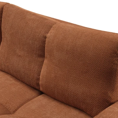 Rozkládací dvoumístná pohovka TRURO - cihlová