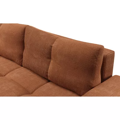 Rozkládací dvoumístná pohovka TRURO - cihlová