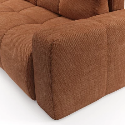 Rozkládací dvoumístná pohovka TRURO - cihlová