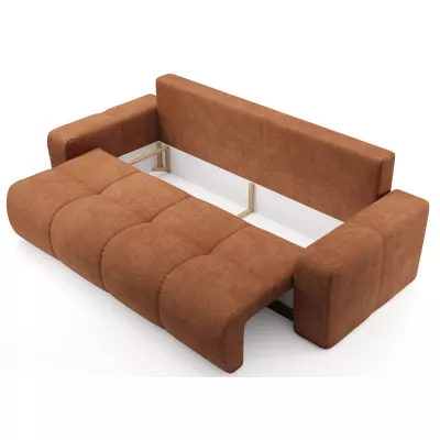 Rozkládací dvoumístná pohovka TRURO - cihlová