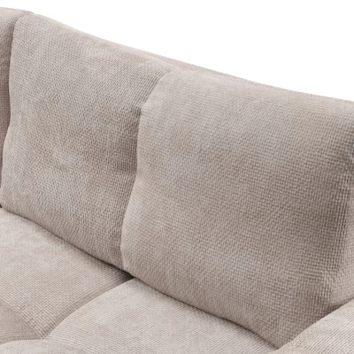 Rozkládací dvoumístná pohovka TRURO - latte