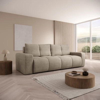 Rozkládací dvoumístná pohovka TRURO - světlá šedá