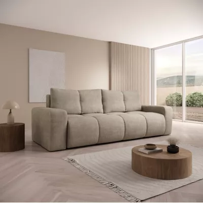 Rozkládací dvoumístná pohovka TRURO - světlá šedá