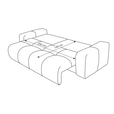 Rozkládací dvoumístná pohovka TRURO - olivová