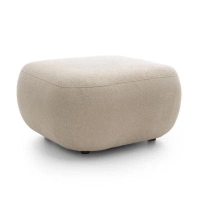 Čalouněný taburet kostka COBOURG - béžový 2