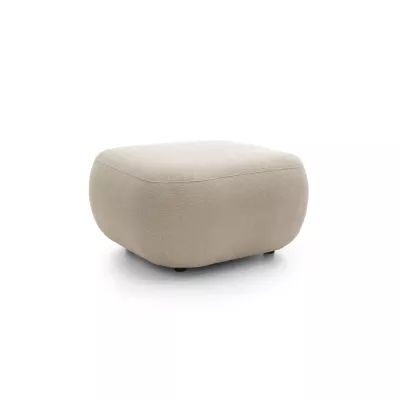 Čalouněný taburet kostka COBOURG - béžový 2