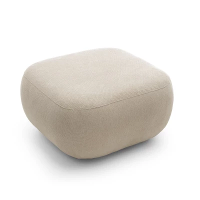 Čalouněný taburet kostka COBOURG - béžový 2