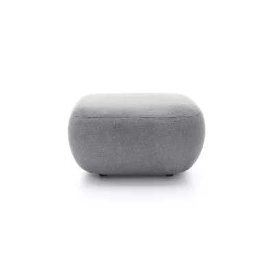 Čalouněný taburet kostka COBOURG - tmavý šedý