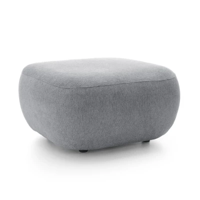 Čalouněný taburet kostka COBOURG - tmavý šedý