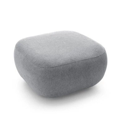 Čalouněný taburet kostka COBOURG - tmavý šedý