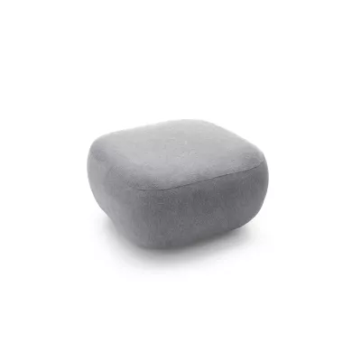 Čalouněný taburet kostka COBOURG - tmavý šedý