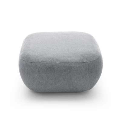 Čalouněný taburet kostka COBOURG - tmavý šedý