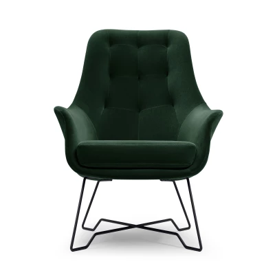 Čalouněné konferenční křeslo GANDER - zelené 3