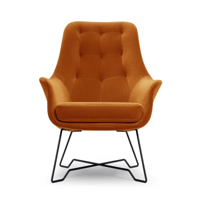 Čalouněné konferenční křeslo GANDER - rezavé