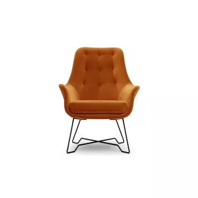 Čalouněné konferenční křeslo GANDER - rezavé