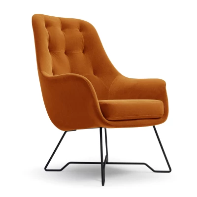 Čalouněné konferenční křeslo GANDER - rezavé