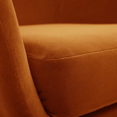 Čalouněné konferenční křeslo GANDER - rezavé