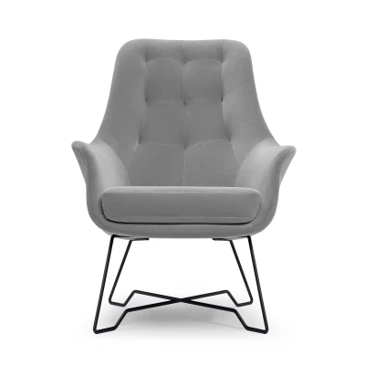 Čalouněné konferenční křeslo GANDER - šedé