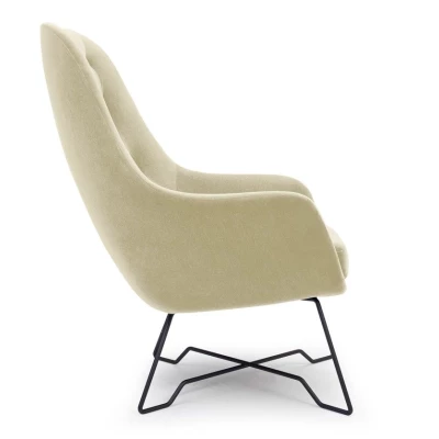 Čalouněné konferenční křeslo GANDER - béžové