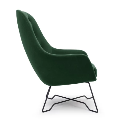 Čalouněné konferenční křeslo GANDER - tmavé zelené