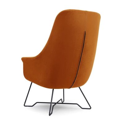 Čalouněné konferenční křeslo GANDER - rezavé