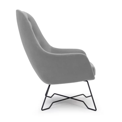 Čalouněné konferenční křeslo GANDER - šedé