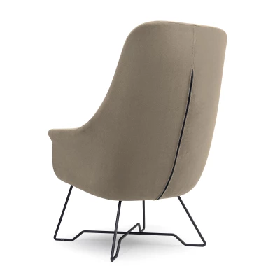 Čalouněné konferenční křeslo GANDER - taupe