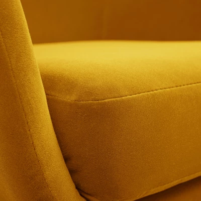 Čalouněné konferenční křeslo GANDER - hořčicové 2