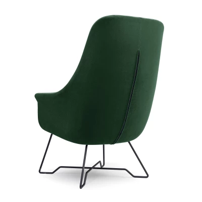 Čalouněné konferenční křeslo GANDER - tmavé zelené