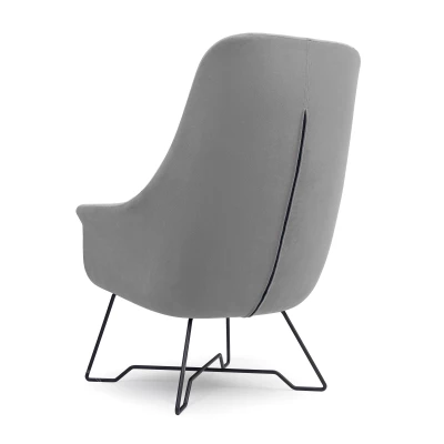 Čalouněné konferenční křeslo GANDER - šedé