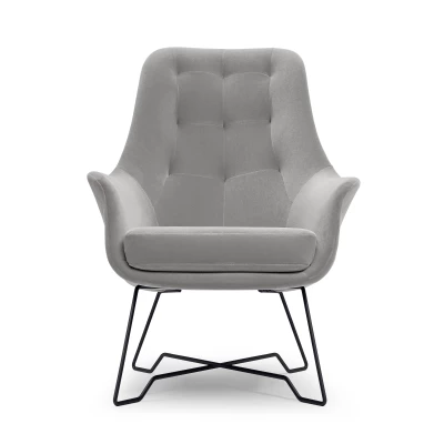 Čalouněné konferenční křeslo GANDER - popelavé 2