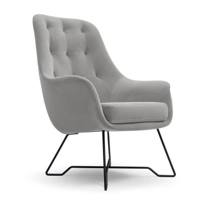 Čalouněné konferenční křeslo GANDER - popelavé 2