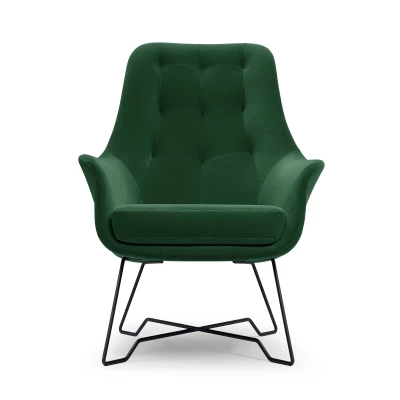 Čalouněné konferenční křeslo GANDER - zelené 2