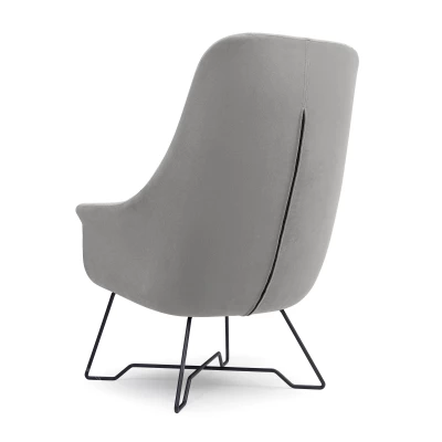 Čalouněné konferenční křeslo GANDER - popelavé 2