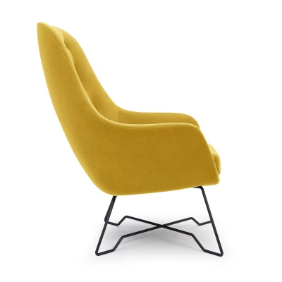 Čalouněné konferenční křeslo GANDER - žluté