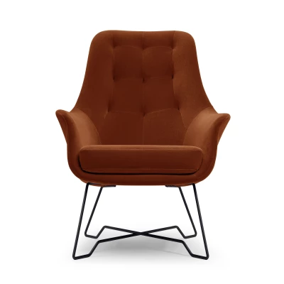 Čalouněné konferenční křeslo GANDER - hnědé