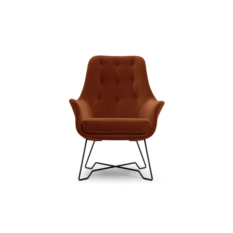 Čalouněné konferenční křeslo GANDER - hnědé