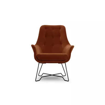 Čalouněné konferenční křeslo GANDER - hnědé