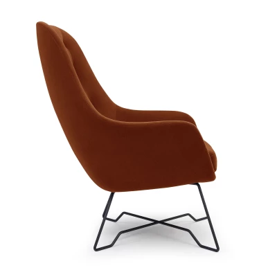 Čalouněné konferenční křeslo GANDER - hnědé